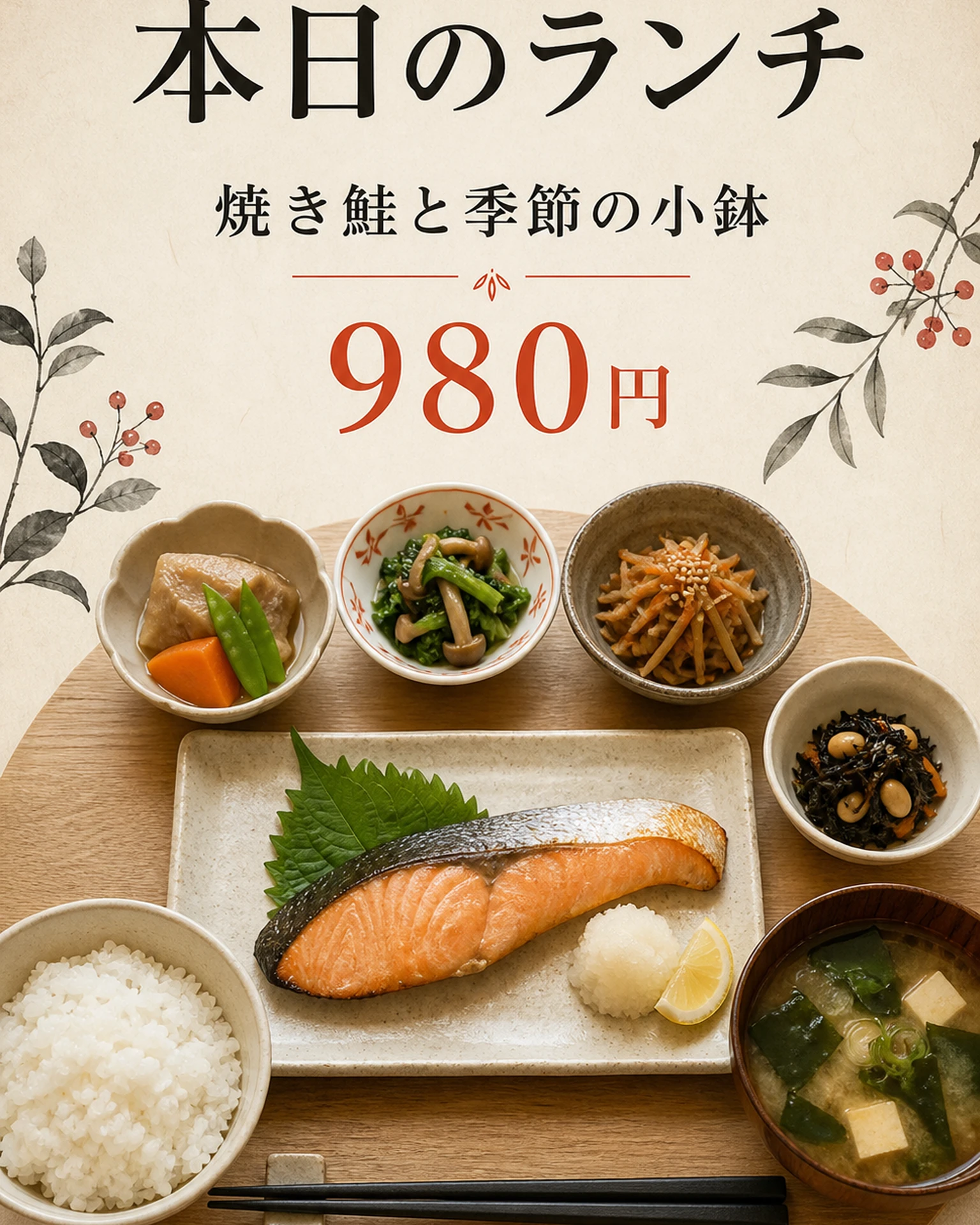 Restaurants向けの完成販促物サンプル2