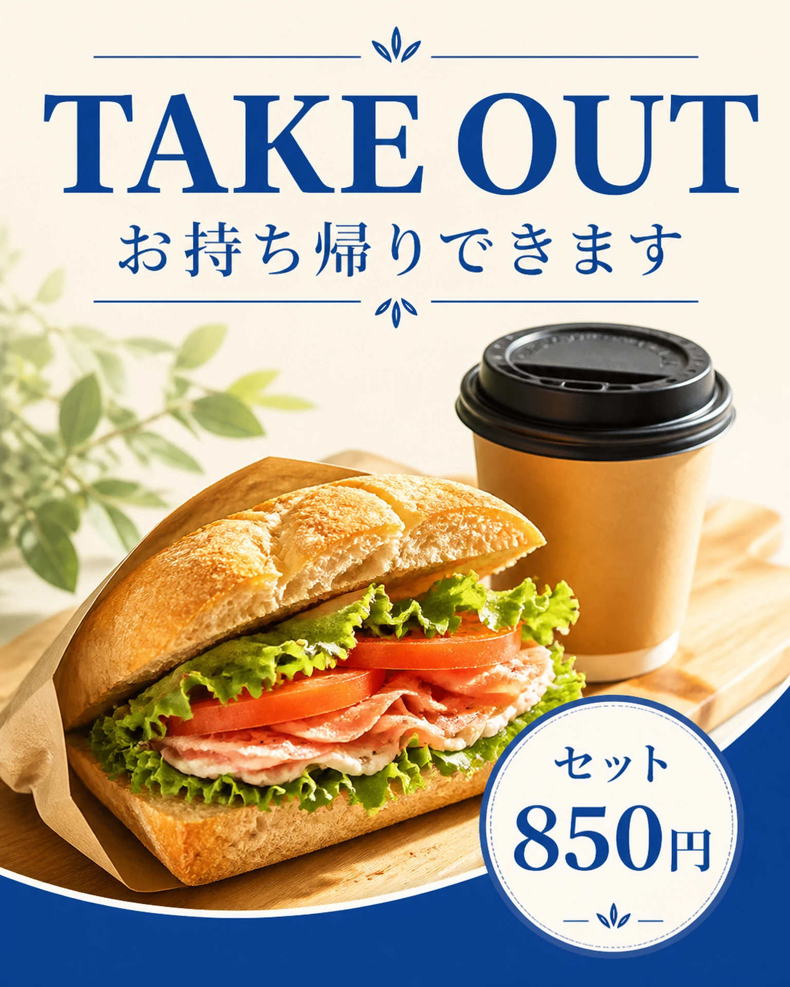 Restaurants向けの完成販促物サンプル3