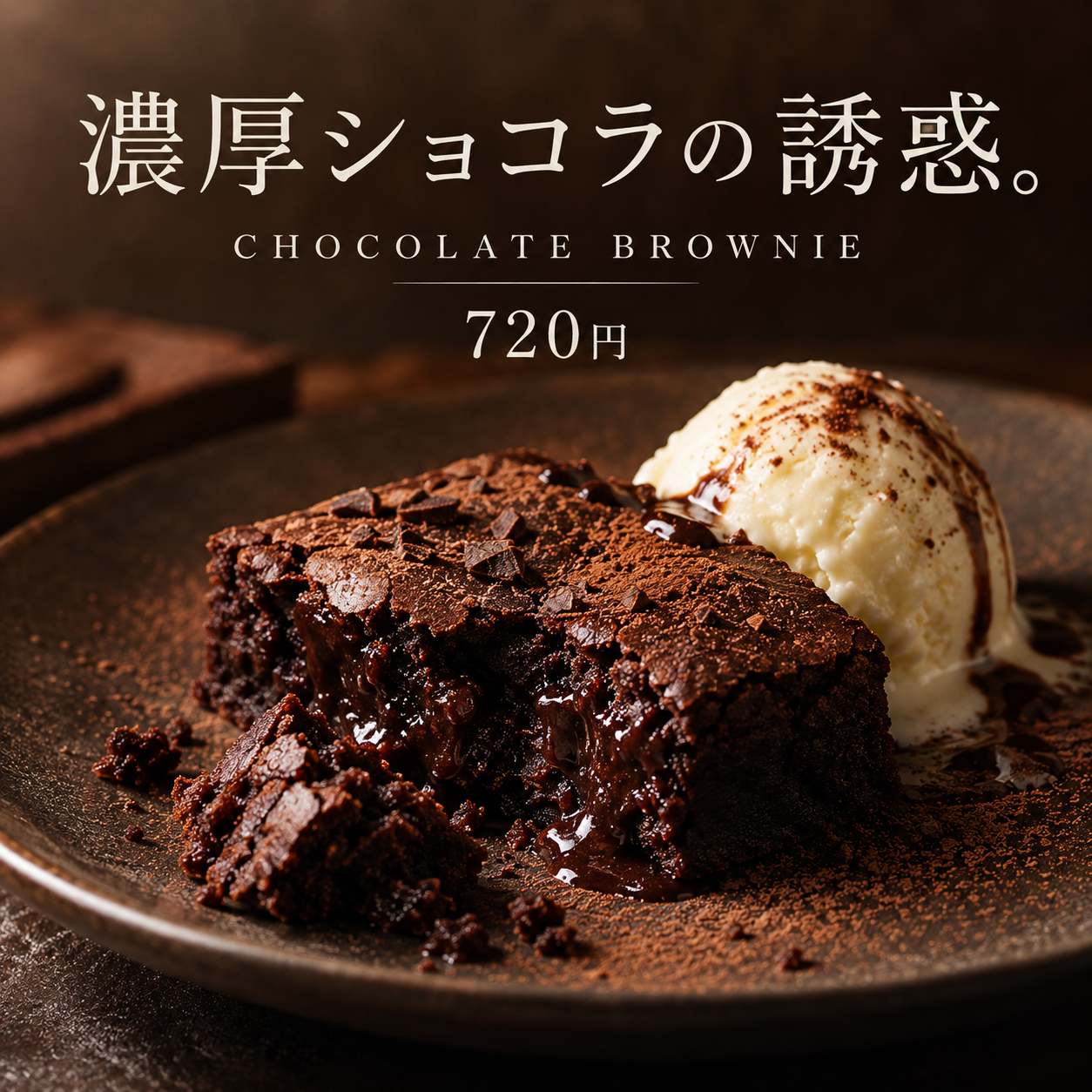 SNS投稿 SNS: SNS カフェ・花・旅｜チョコレートケーキ