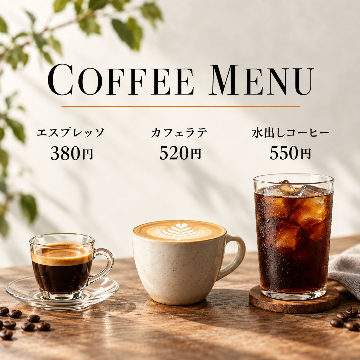 SNS投稿 SNS: SNS カフェ・花・旅｜コーヒーメニュー