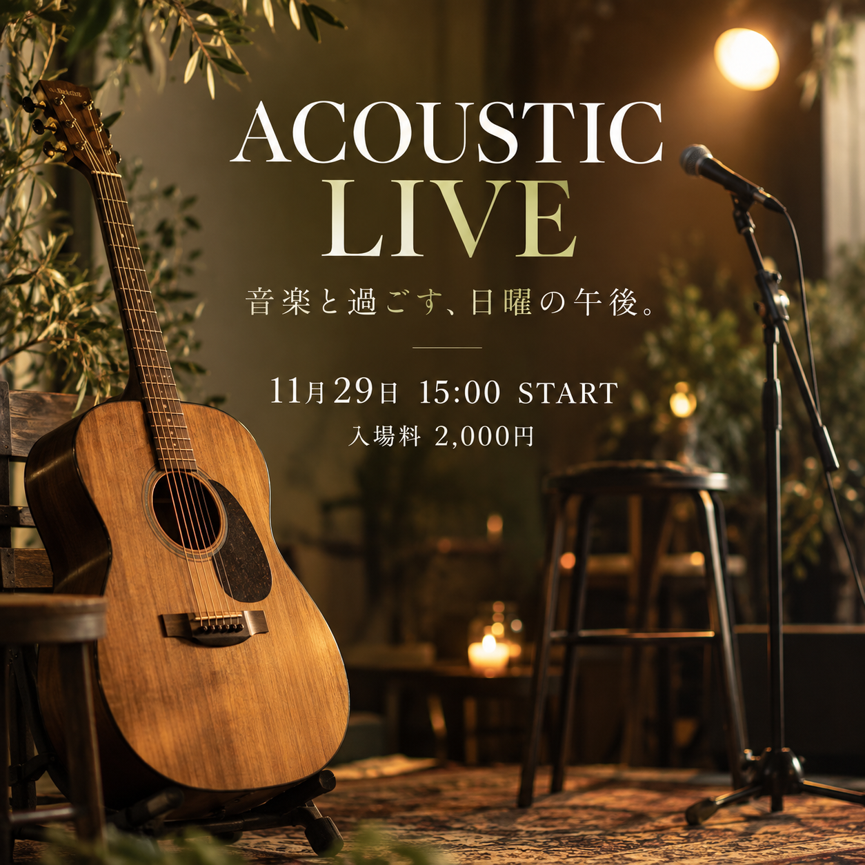 SNS投稿 SNS: SNS イベント告知｜アコースティックライブ
