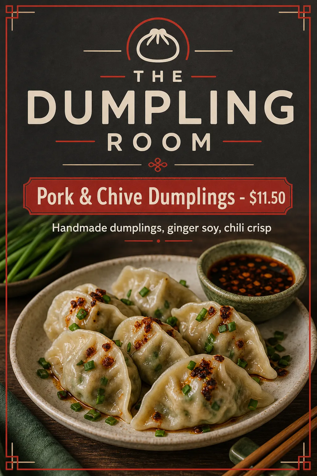 Restaurants Menu: Green-plate dumplings