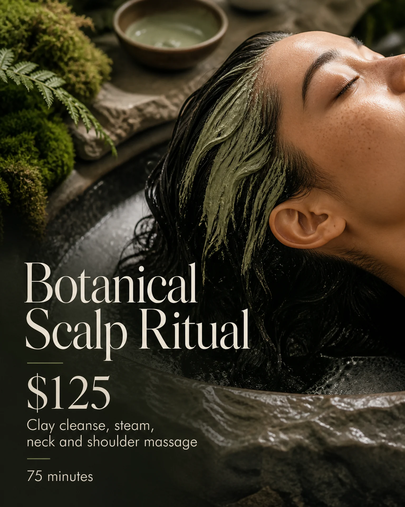 Beauty & salons Price card: Botanical scalp-service promotion