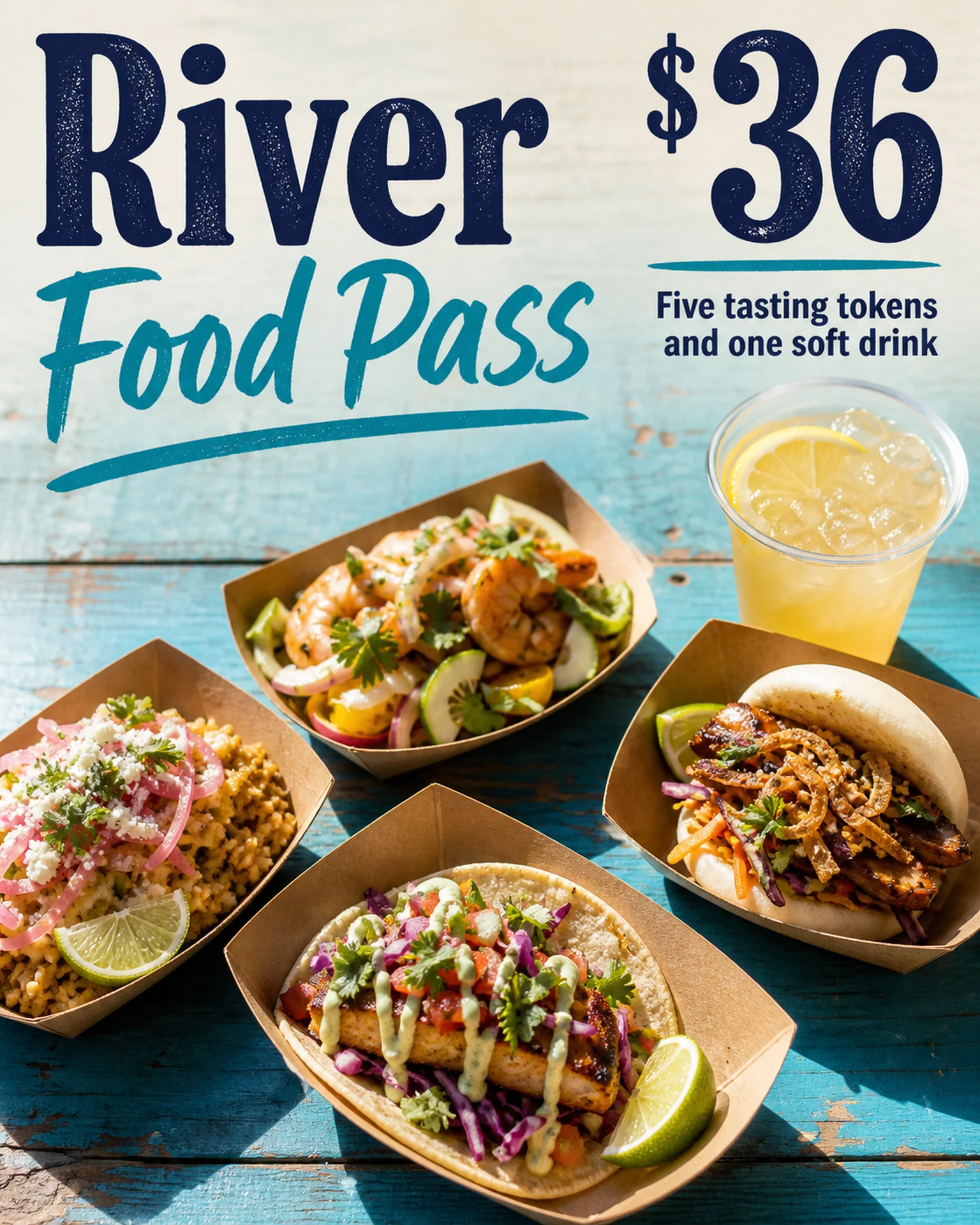 Events Price card: Pale-blue food-pass price card