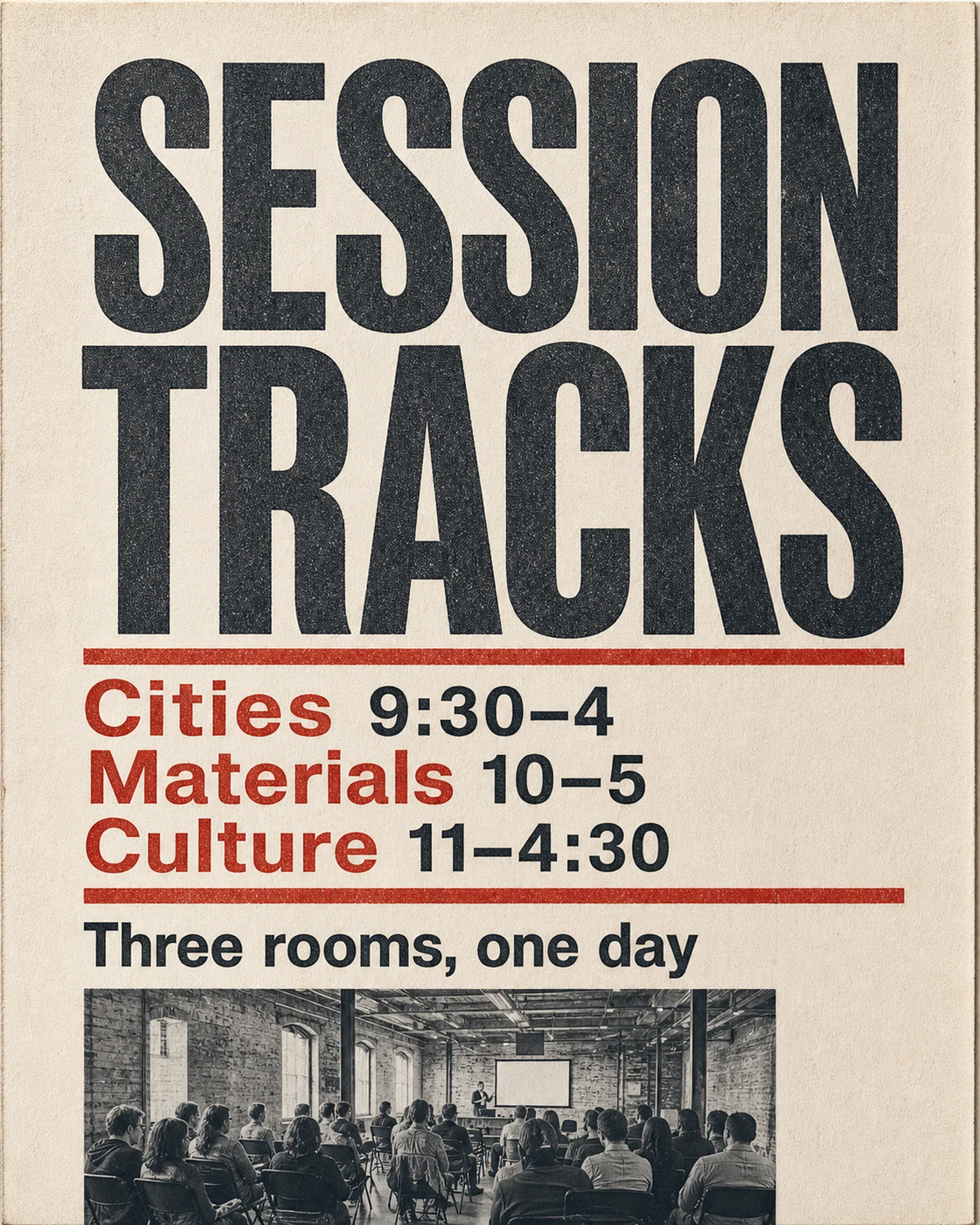Three-track session programme