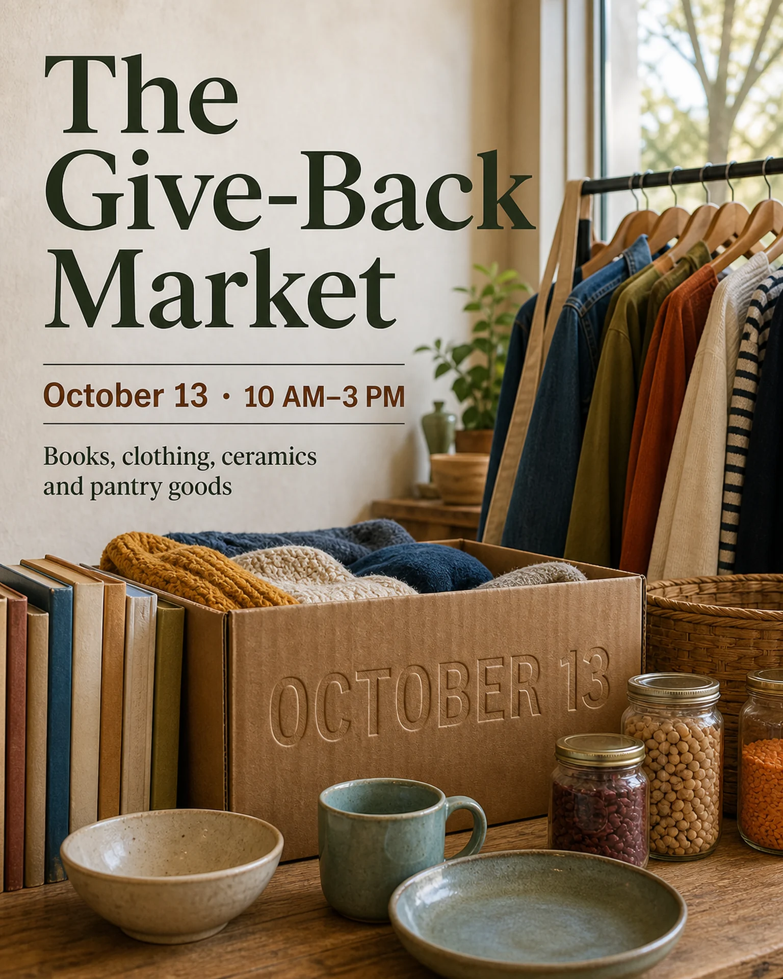 Books and clothing charity market