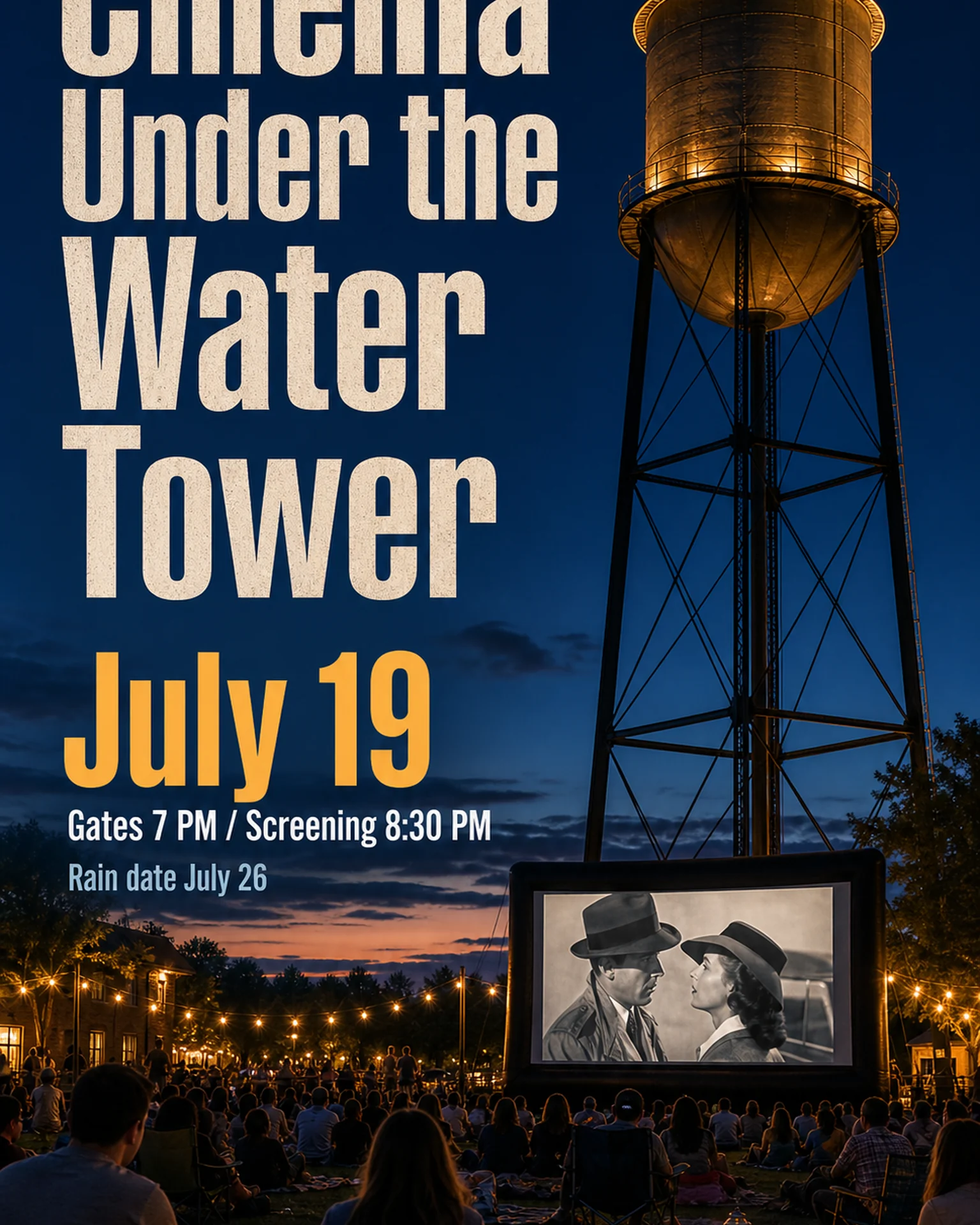 Events Announcement: Outdoor film-screen announcement