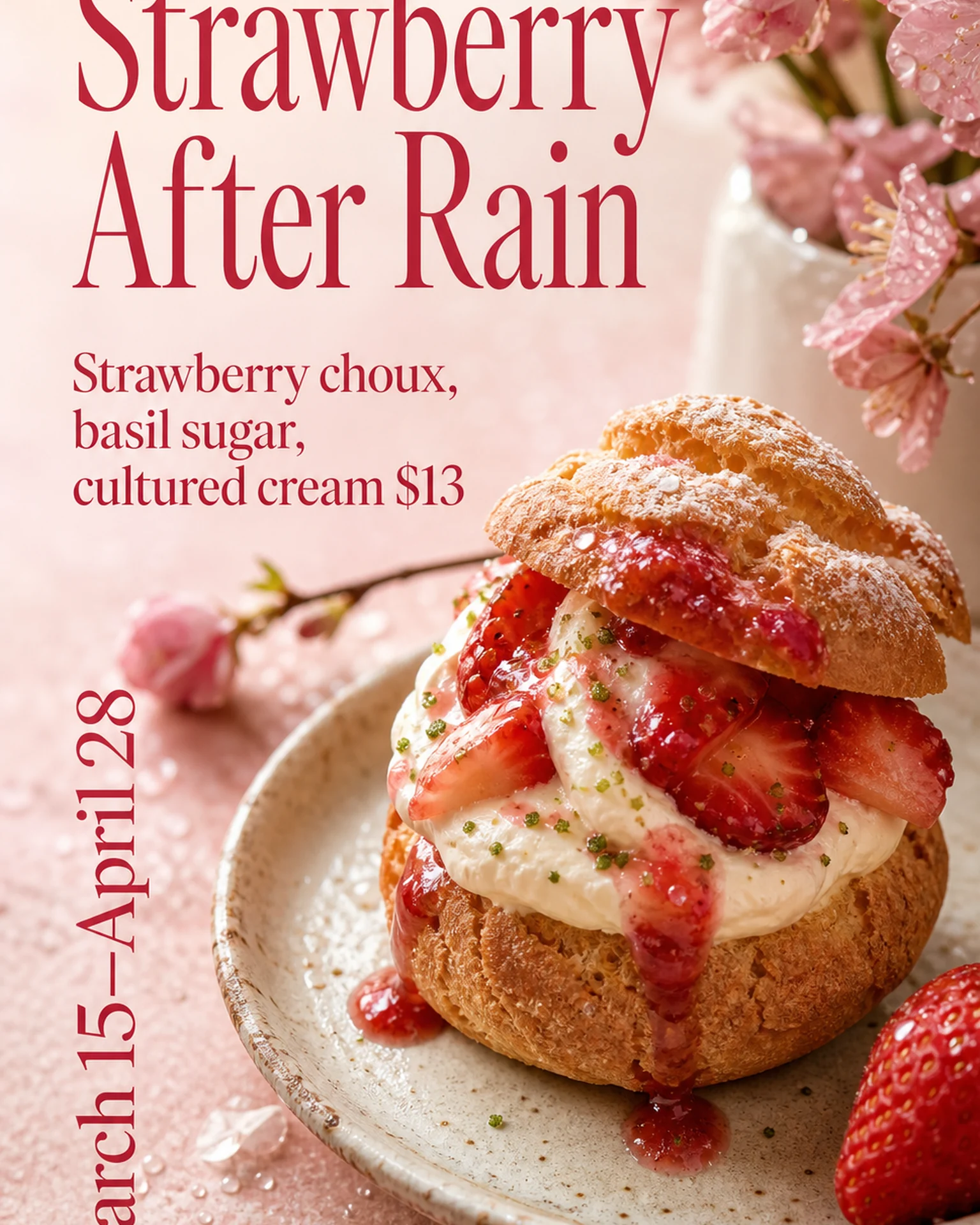 English template reference for create a seasonal dessert poster