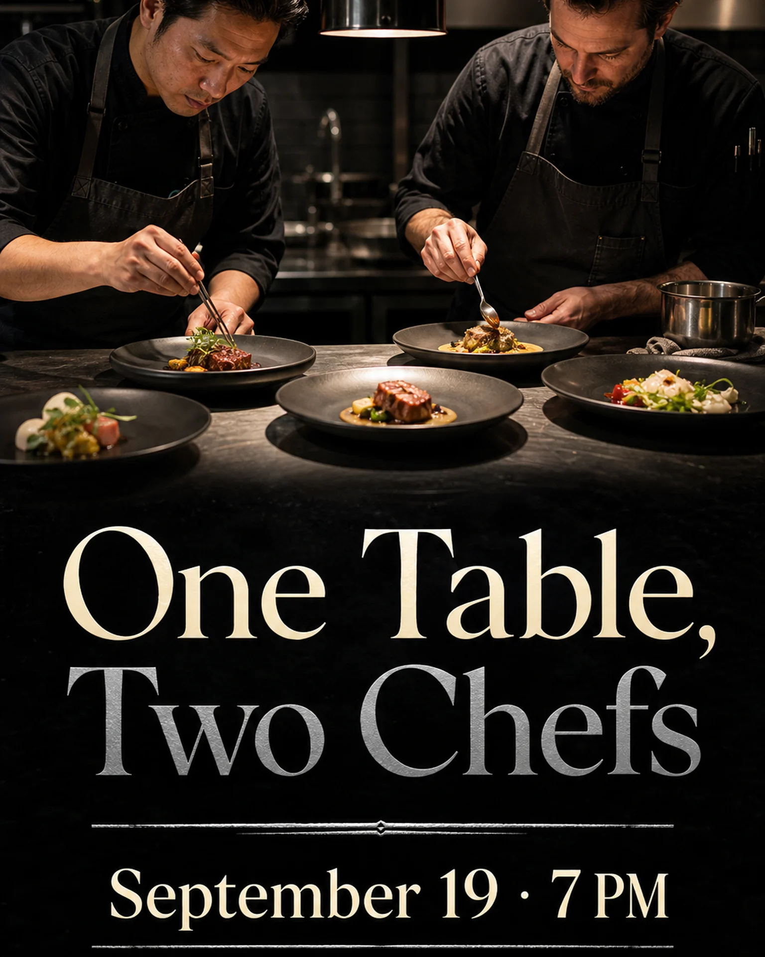 English template reference for create a restaurant course-menu notice