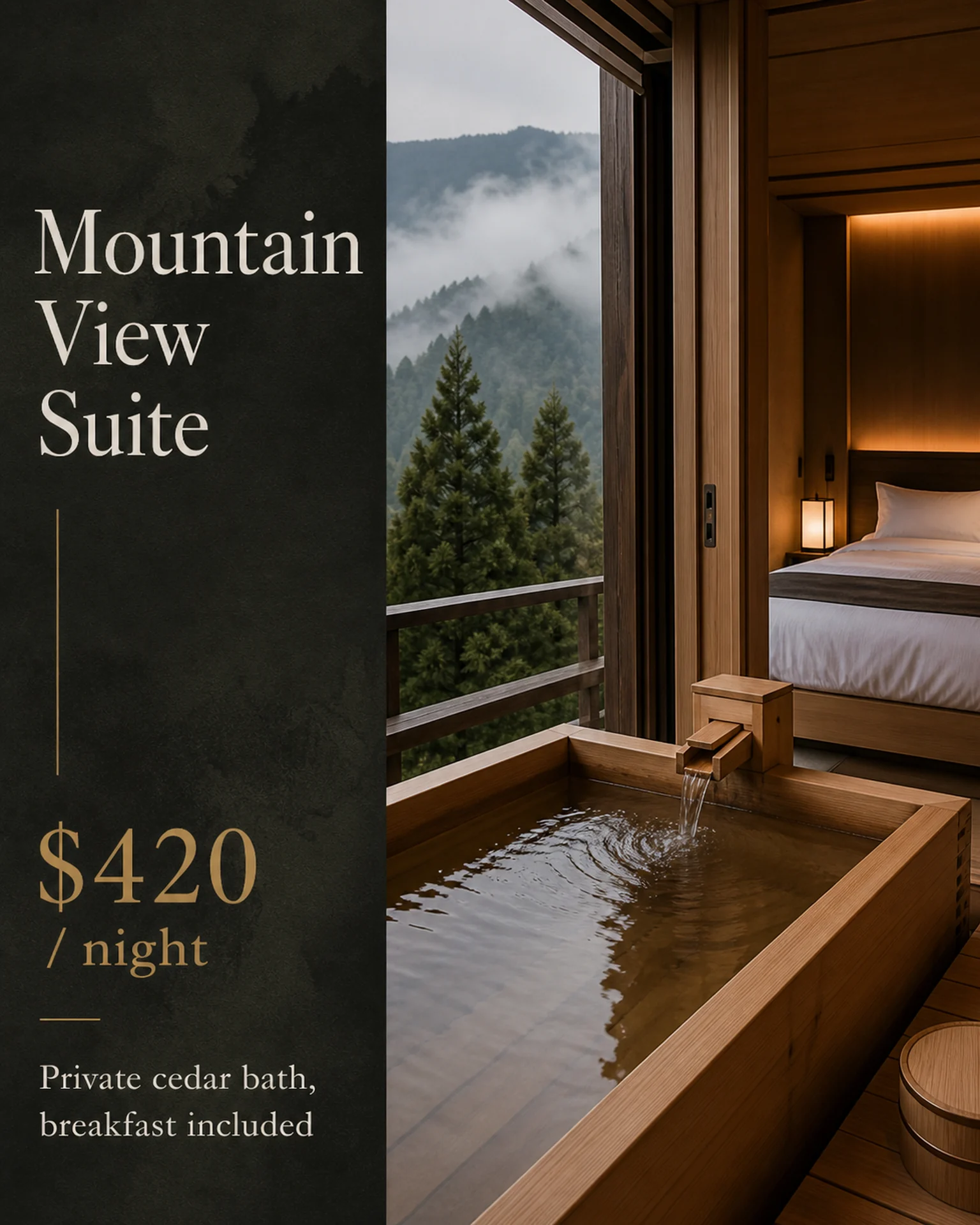 Mountain stay, a Hospitality & travel marketing template