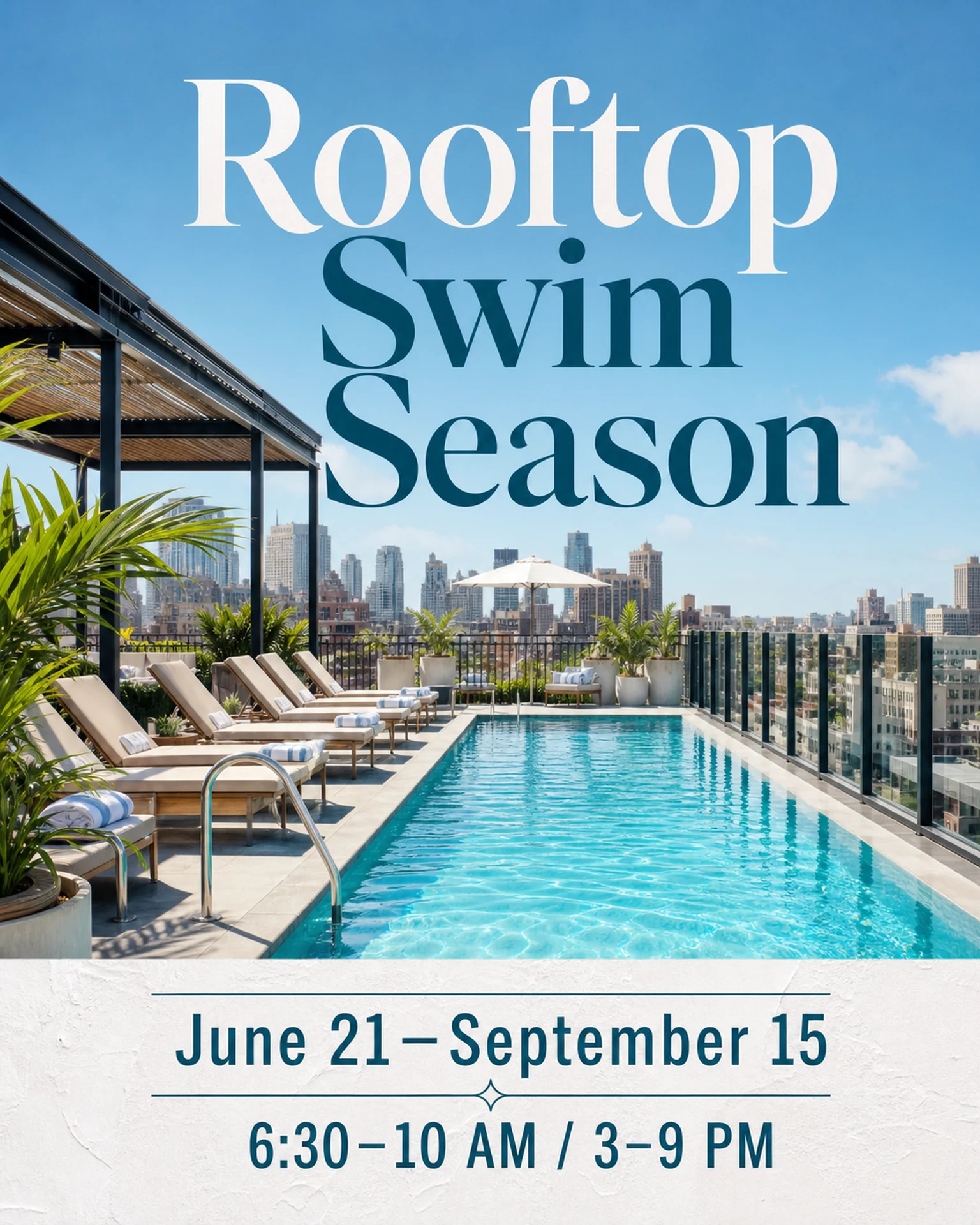 Rooftop pool opening dates