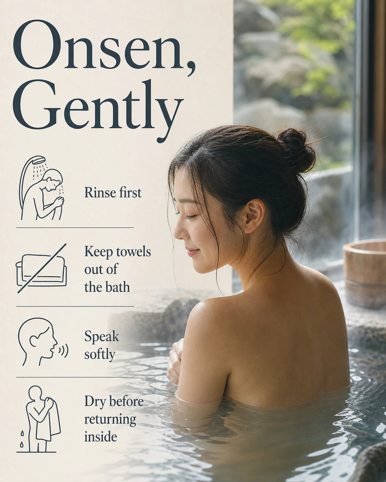 Hospitality & travel Guide: Illustrated onsen etiquette guide