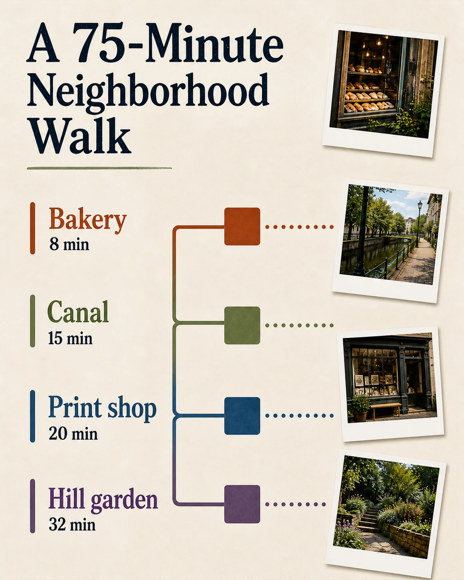 Neighbourhood route and timing guide
