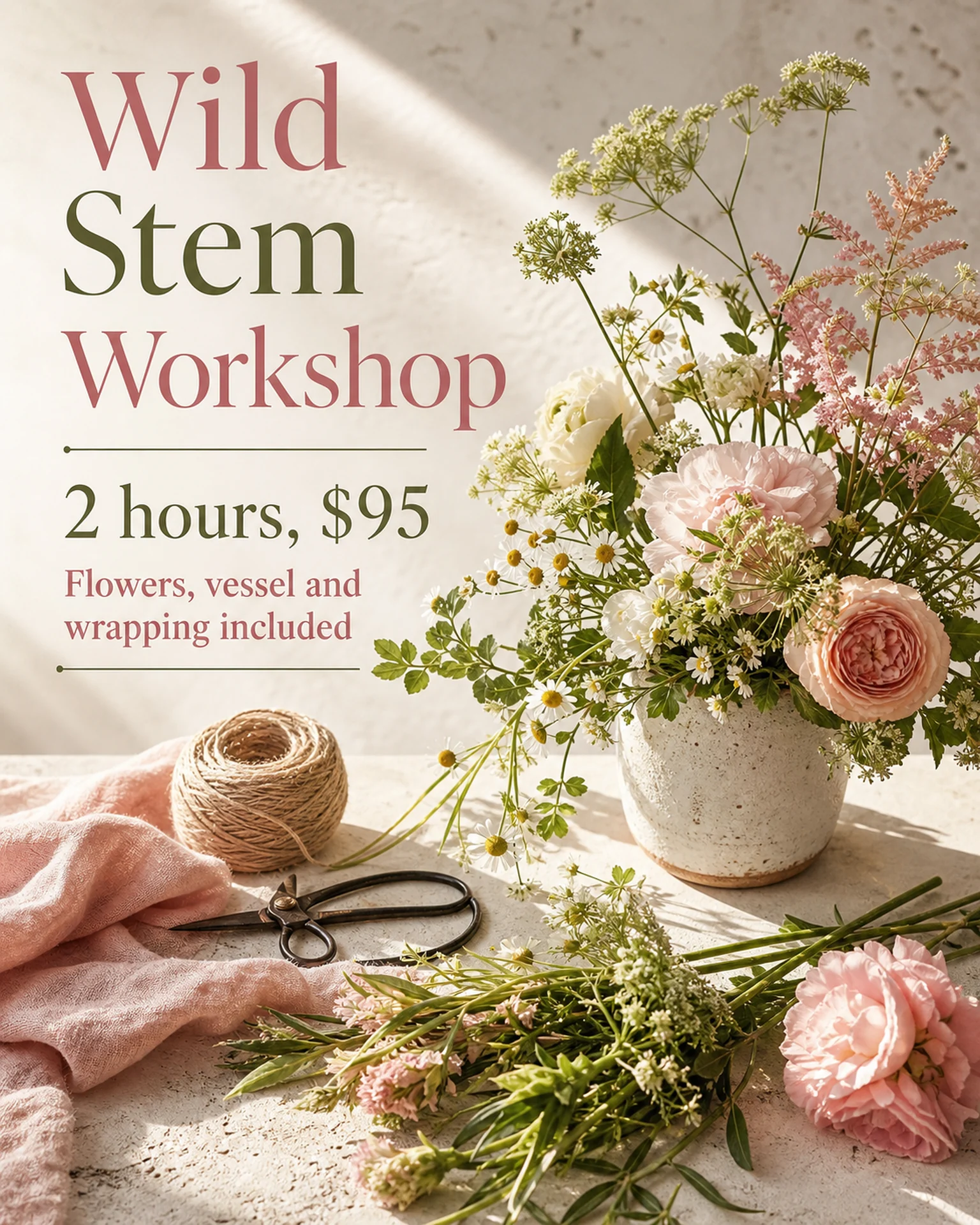 Flower-workshop still life