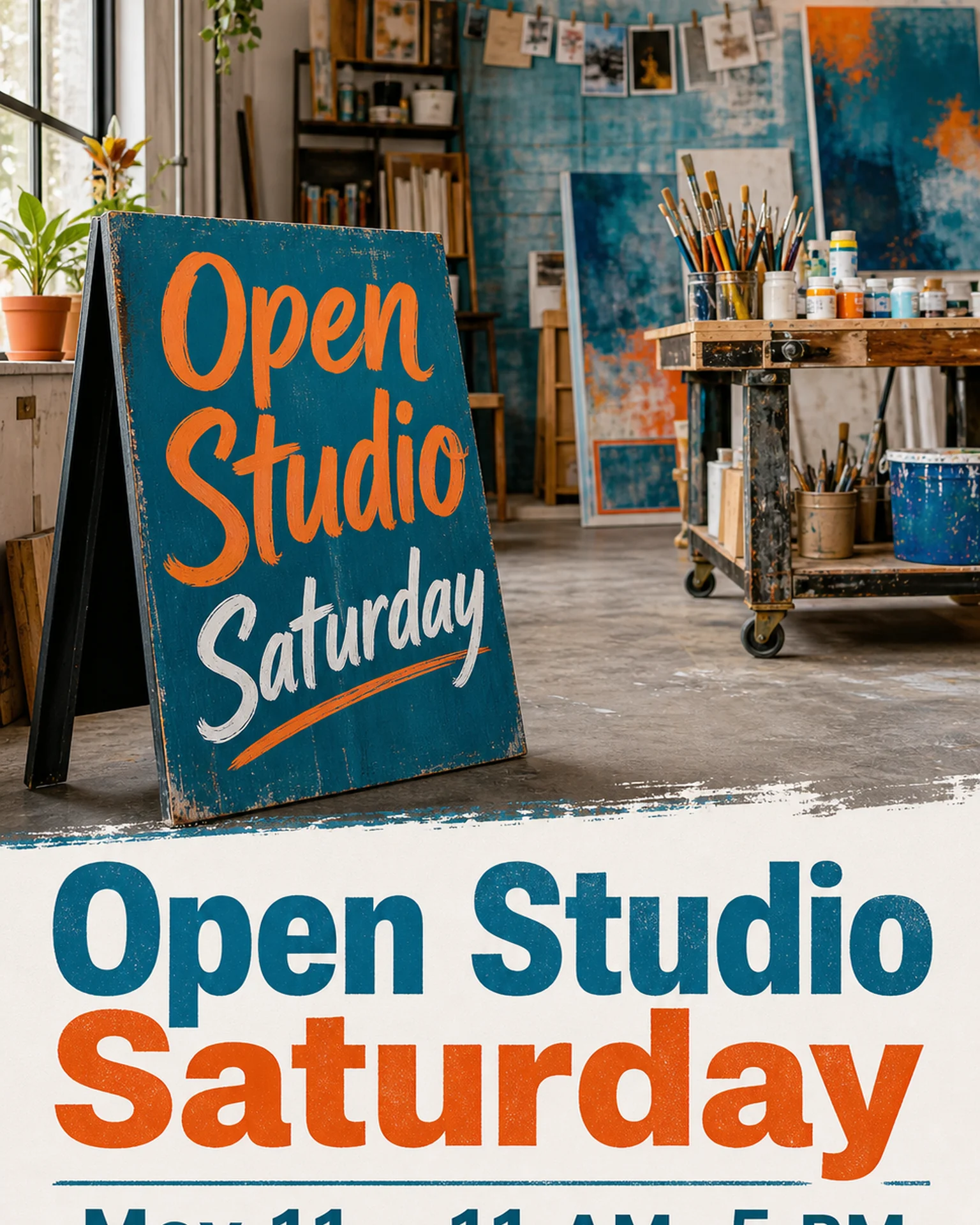 Classes & schools Announcement: Bright open-studio announcement