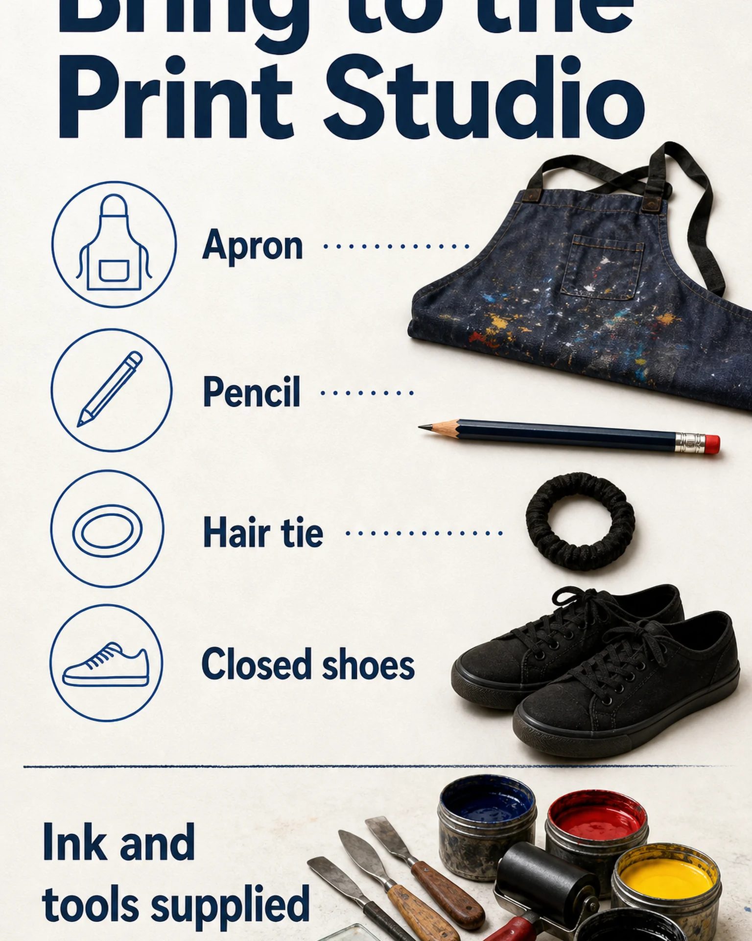 English template reference for create a class supplies guide