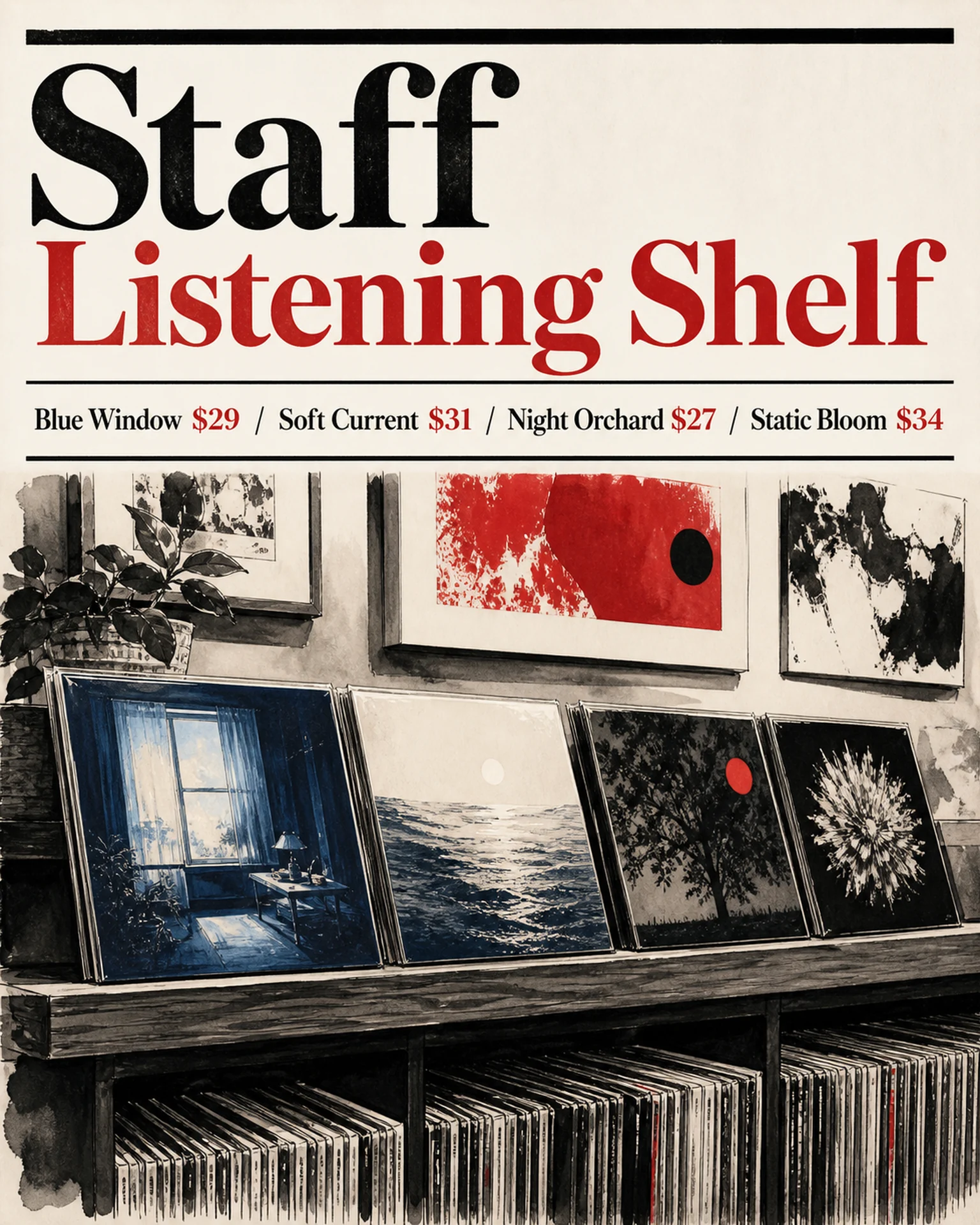 Retail Menu: Record-store album price list