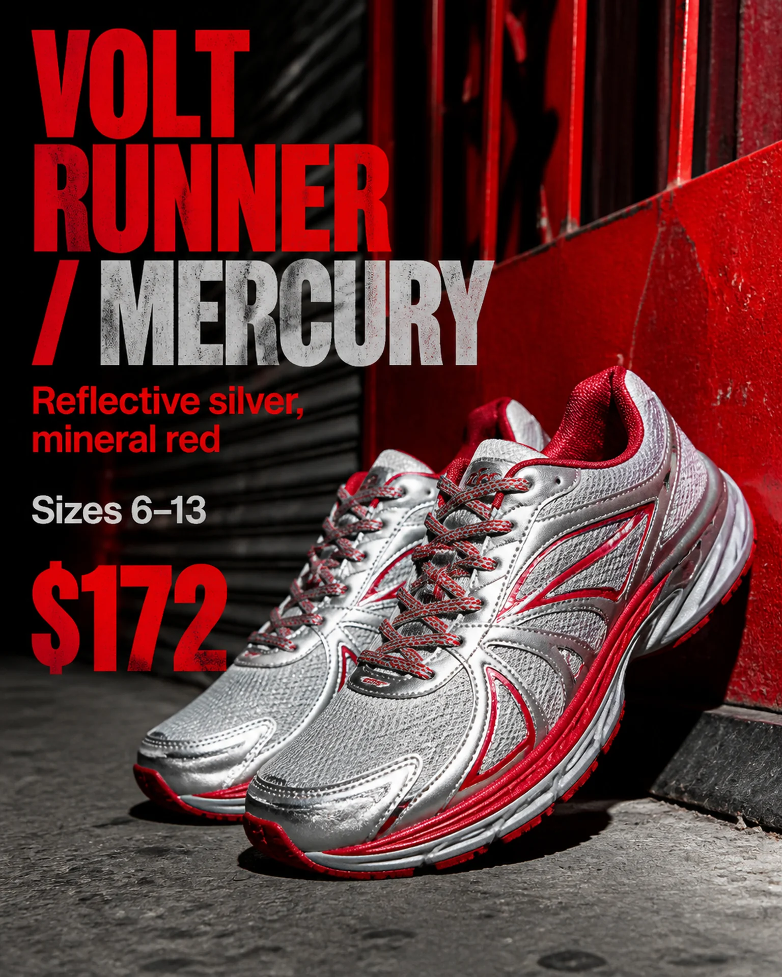 Silver-red shoe promotion