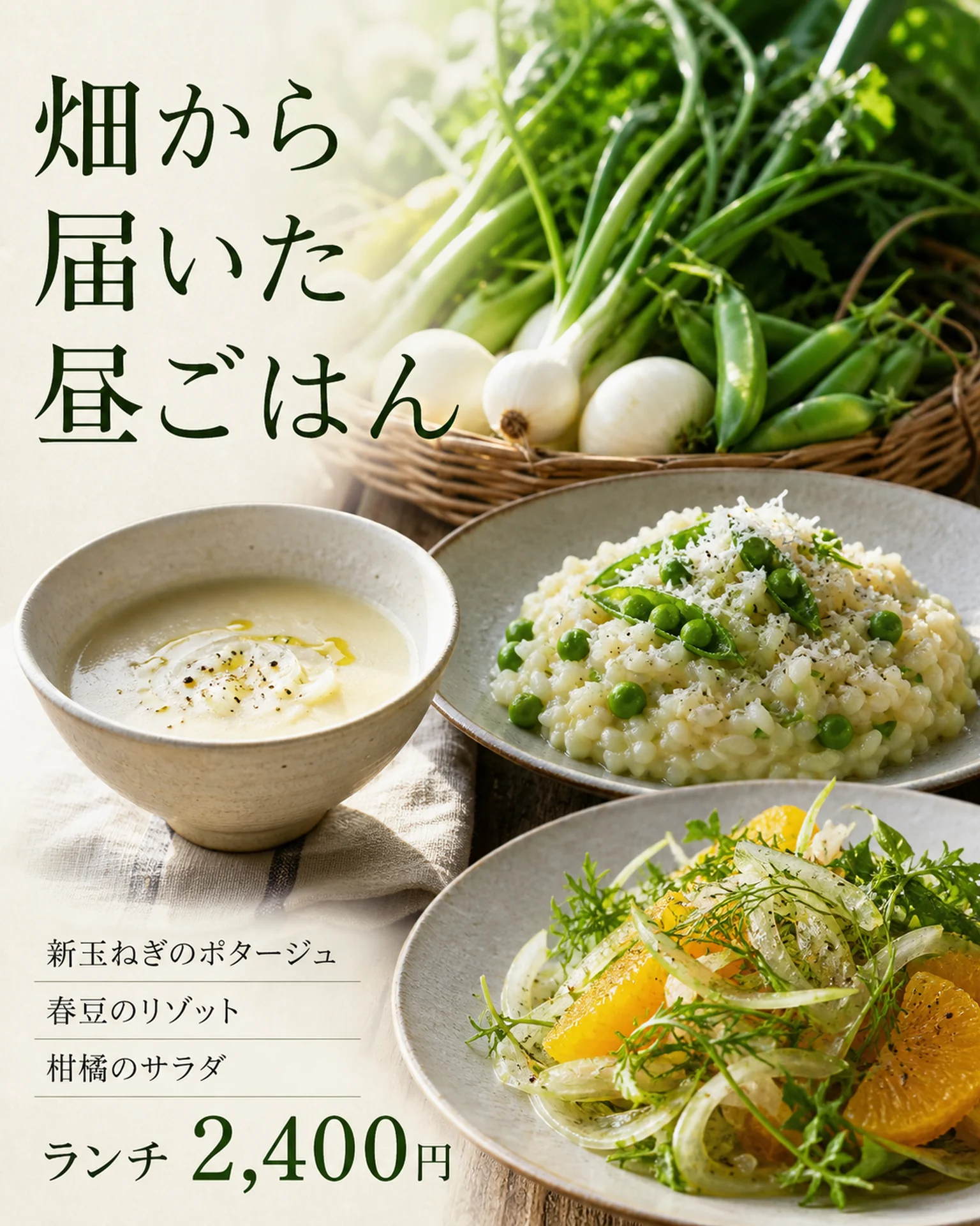 飲食店 SNS: 野菜料理のランチ紹介