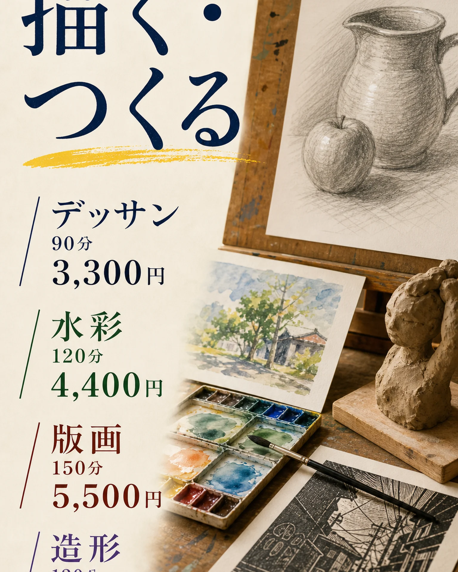 描画と造形の講座一覧