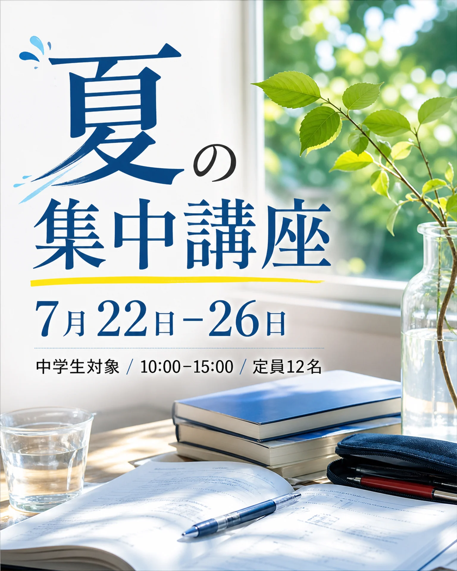 スクール・教室 告知: 緑の机の夏期講座告知