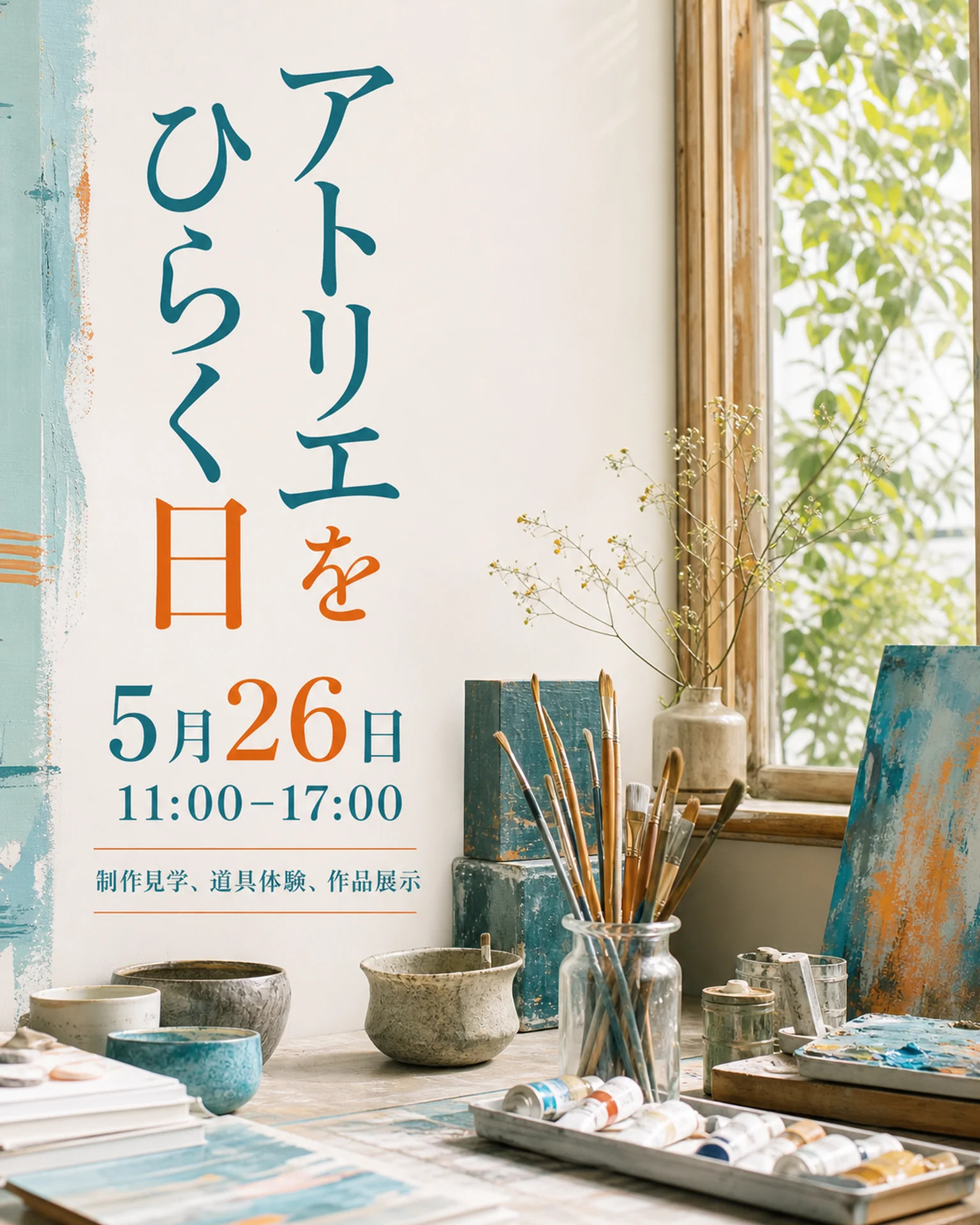 アトリエ公開日時の案内