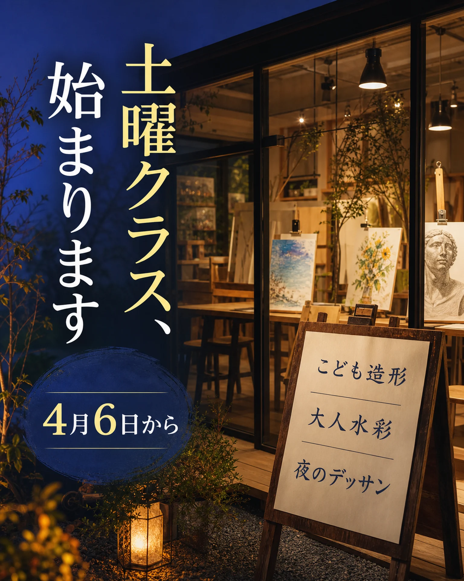 教室の新規開講案内を作成の構成を参考にする日本語テンプレート