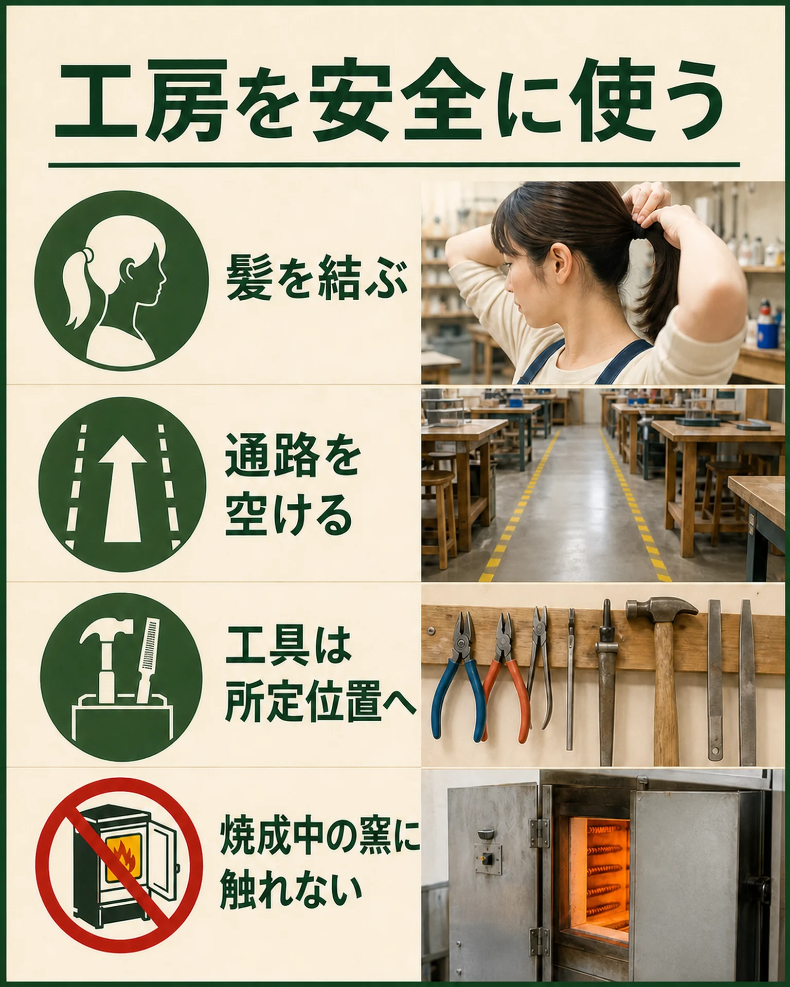 スクール・教室 案内: 工房作業の安全ルール