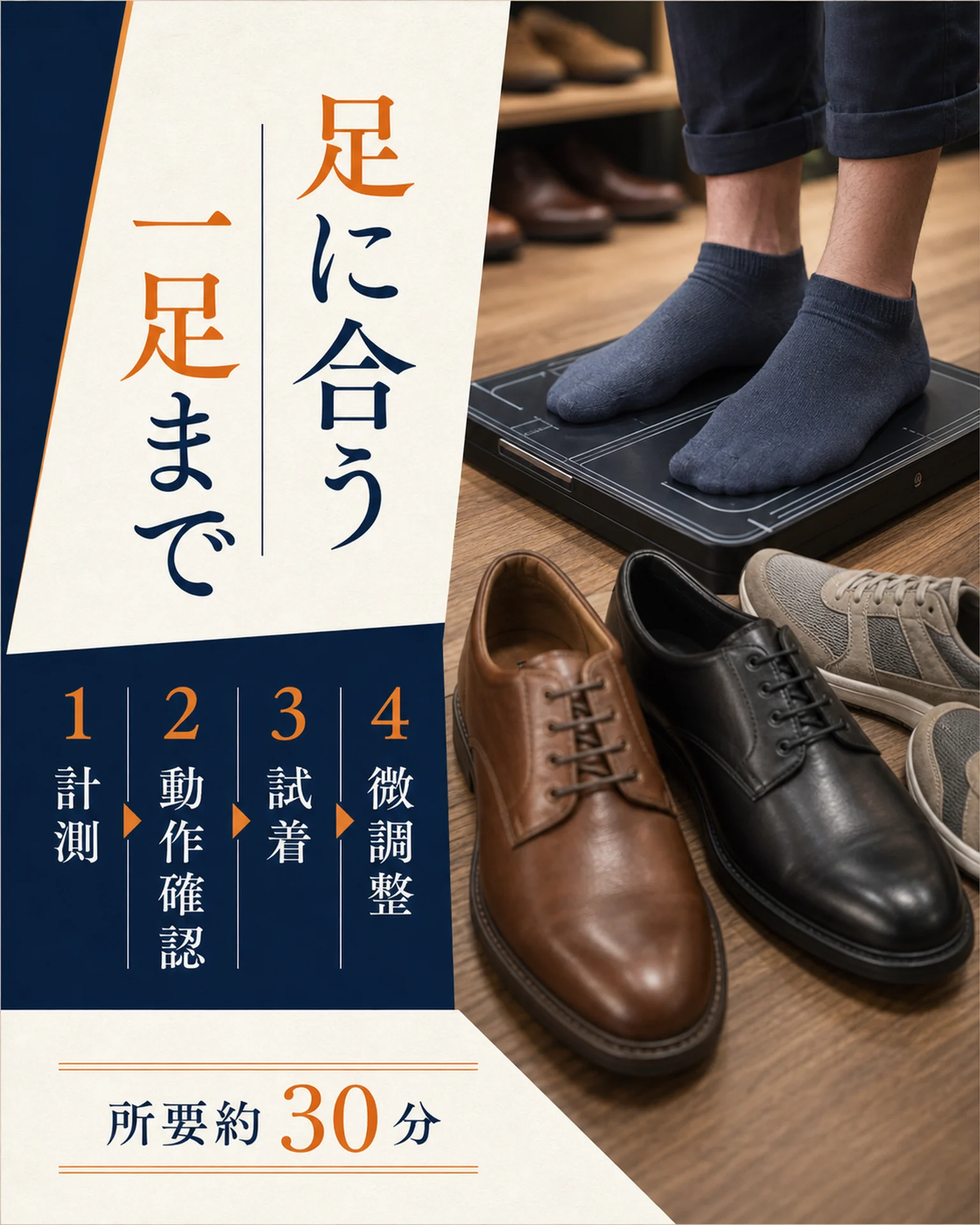 商品サイズの比較案内を作成の構成を参考にする日本語テンプレート
